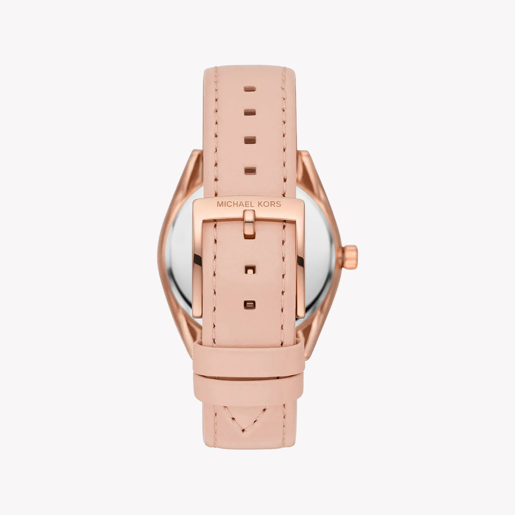 MICHAEL KORS MK7316 - CHIC ROSE GOLD TIMEPIECE WITH PINK LEATHER BAND & WHITE DIAL-i-Watch-3