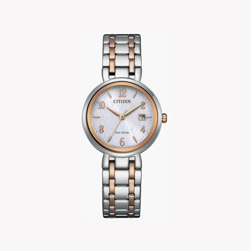 CITIZEN EW2696-84A - ELEGANT TIMEPIECE FOR THE MODERN WOMAN - SILVER & GOLD STAINLESS STEEL