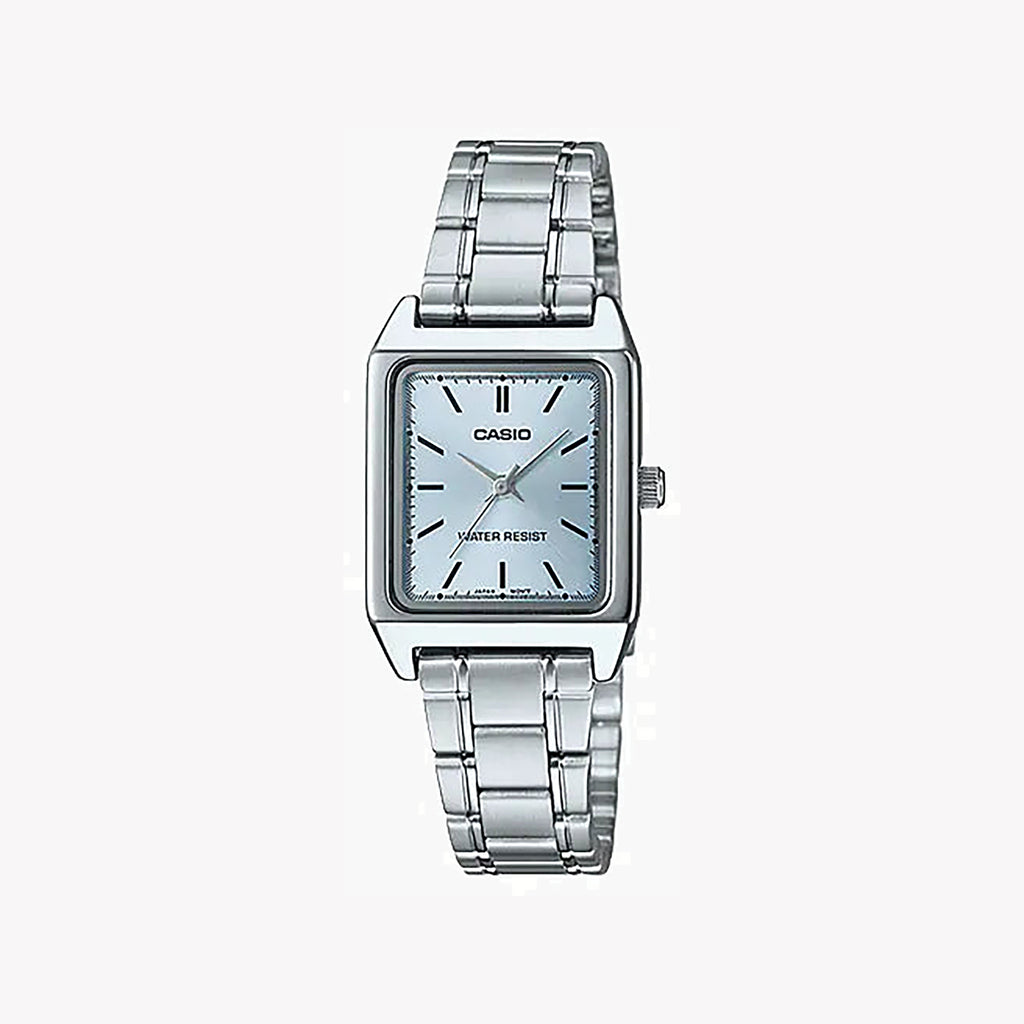 CASIO Women's Watch with Silver Chrome Plated Case and Silver Stainless Steel Band-i-Watch-4