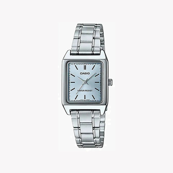 CASIO Women's Watch with Silver Chrome Plated Case and Silver Stainless Steel Band-i-Watch-4