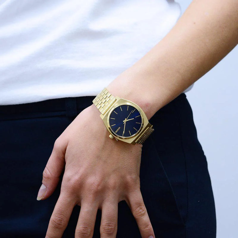 NIXON A045-1931 BOLD GOLD BRAVADO - Men's Watch with Black Dial and Stainless Steel Band-i-Watch-4