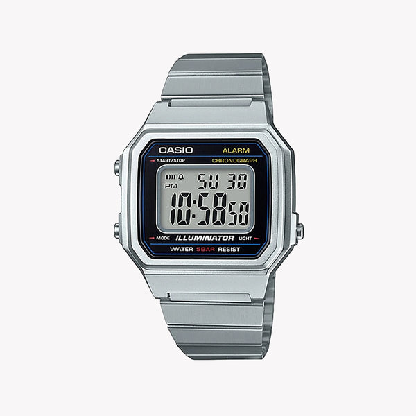 Casio Unisex Resin & Stainless Steel Watch, Black/Silver | B-650wd-1adf by i-watch