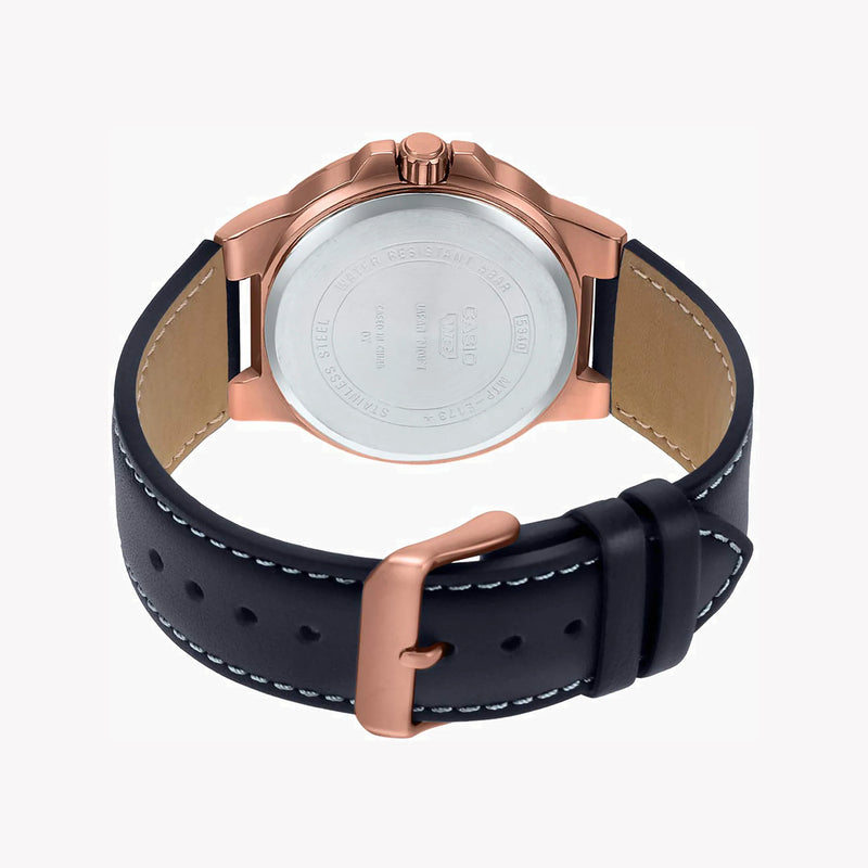 Casio Mtp-E173rl-5avdf - Elegance Meets Adventure Men's Timepiece With Rose Gold Dial & Leather Band by i-watch
