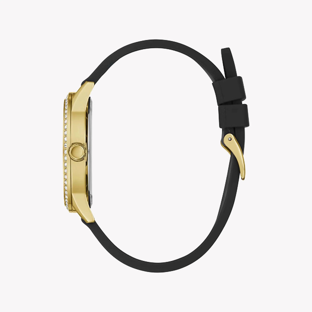 Guess Watches Women's Gold Stainless Steel, Black Silicone | Gw0355l1 by i-watch