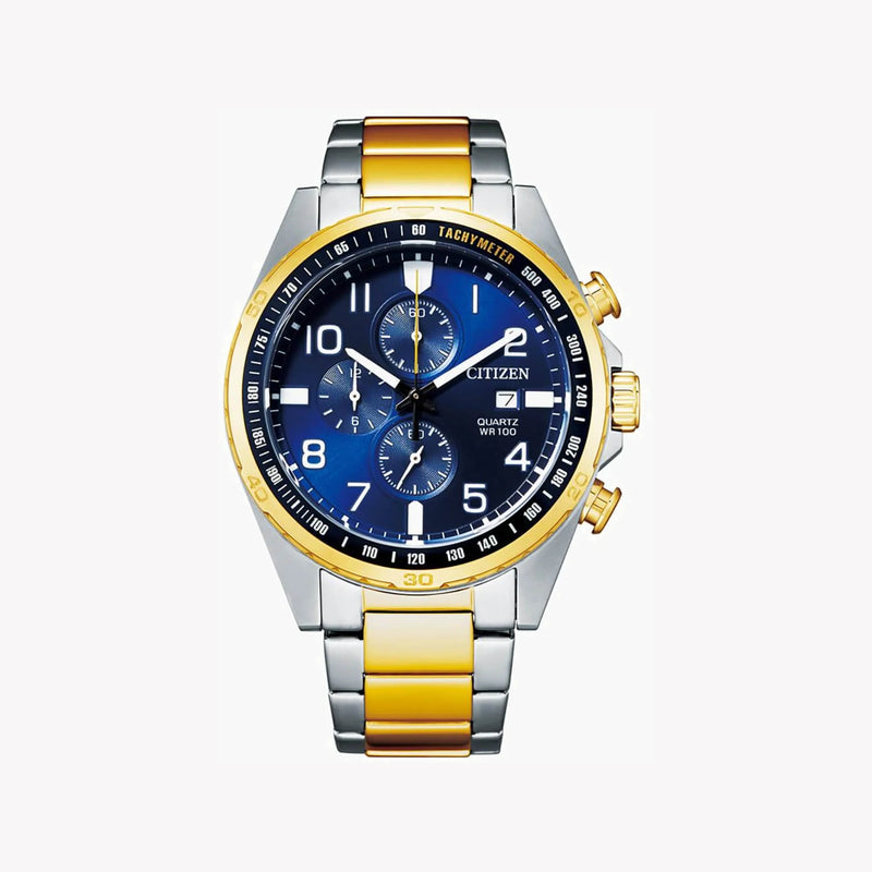 Citizen An3654-50l Dynamic Chronograph - Stylish Gold & Silver Timepiece For Men by i-watch