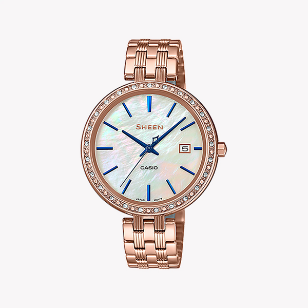 Casio She-4052pg-2audf - Elegant Sporty Chic Timepiece Women's Watch With Rose Gold BAnd and White Dial by i-watch