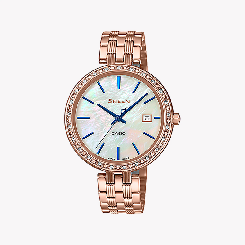 Casio She-4052pg-2audf - Elegant Sporty Chic Timepiece Women's Watch With Rose Gold BAnd and White Dial by i-watch