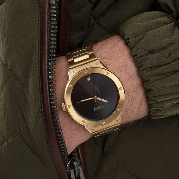 Guess Men's Gold Watch, Black Dial | Gw0427g2 by i-watch