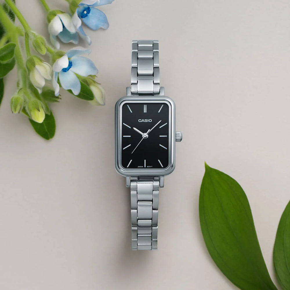 Casio Women's Stainless Steel Watch, Black Dial | Ltp-V009d-1e by i-watch