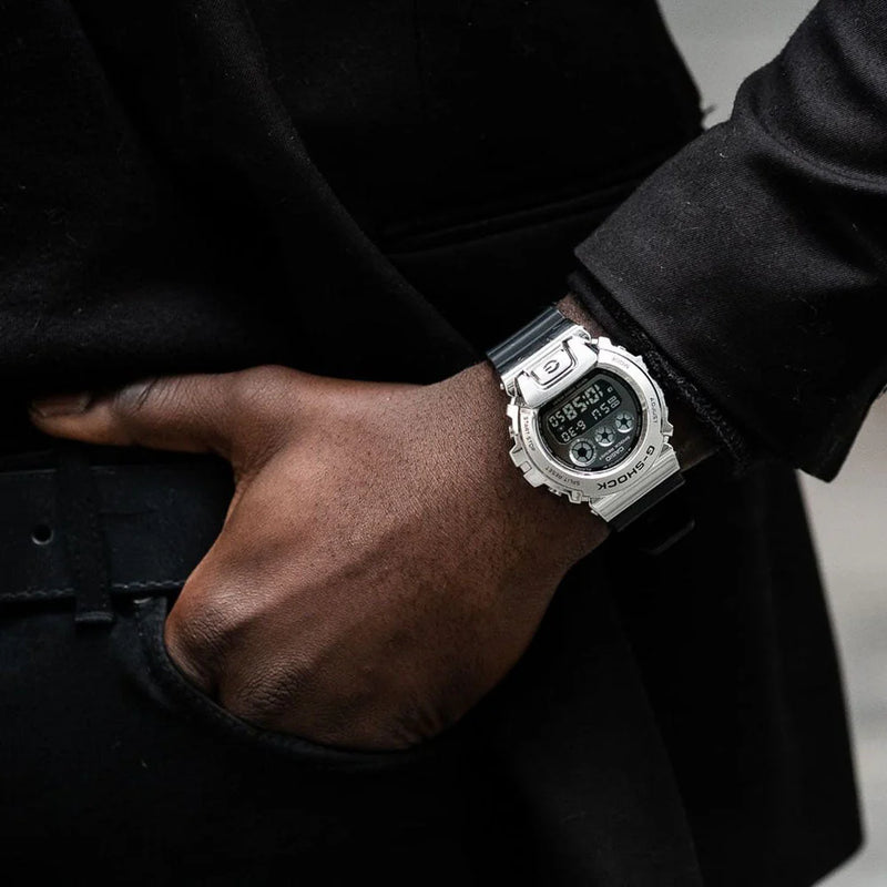 Casio G-Shock Gm-6900-1dr - Tough & Sporty Men's Watch With Stylish Silver Case & Black Resin Band by i-watch