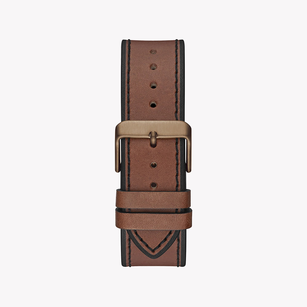 Guess Men's Rose Gold Watch, Brown Leather Band | Gw0331g1 by i-watch
