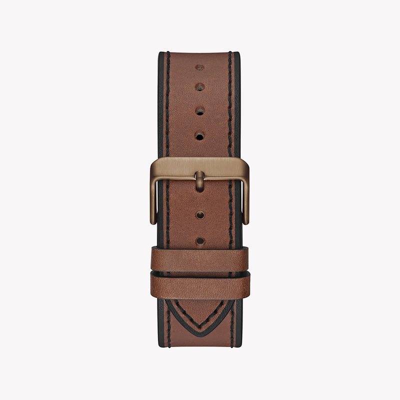 Guess Men's Rose Gold Watch, Brown Leather Band | Gw0331g1 by i-watch