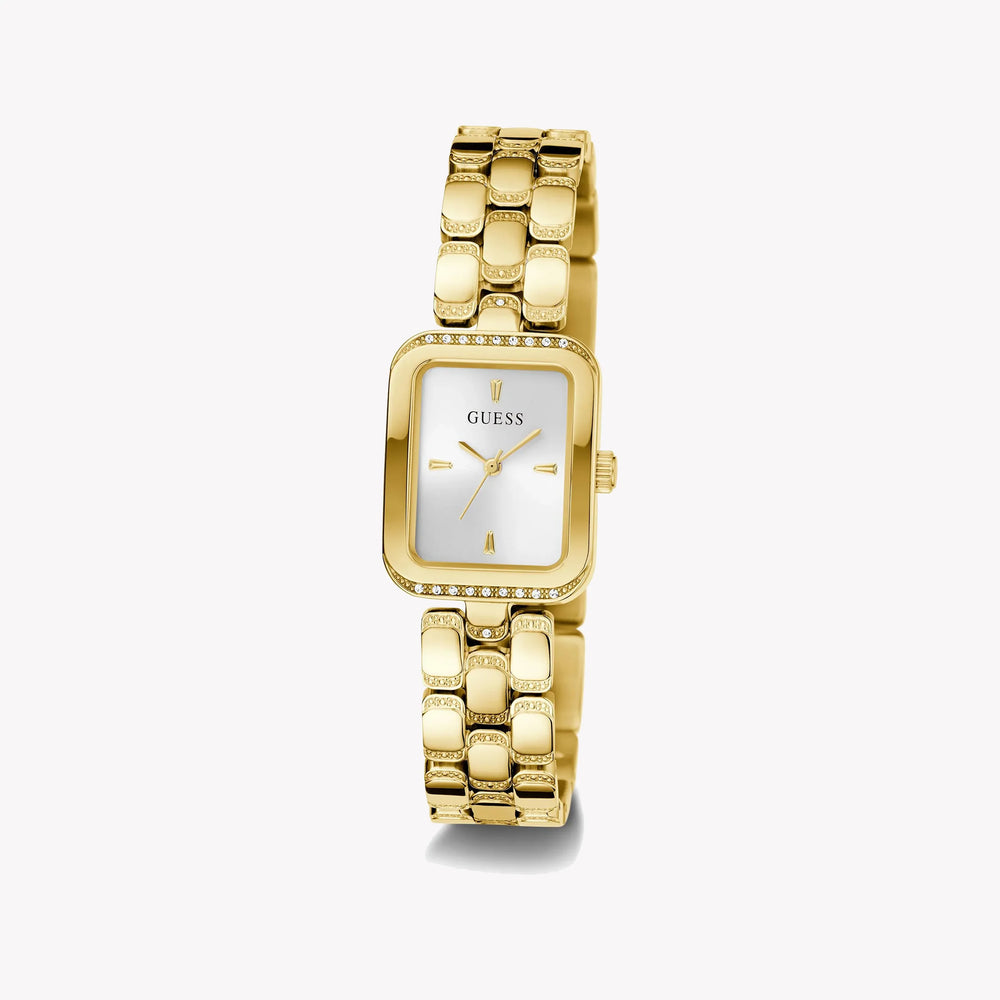Guess Women's Gold Stainless Steel Watch, Silver Dial | Gw0865l2 by i-watch