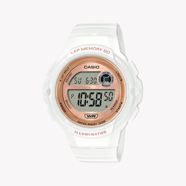 Casio Lws-1200h-7a2vdf Sporty Elegance - Unisex Timepiece With White Resin Band And Digital Display by i-watch
