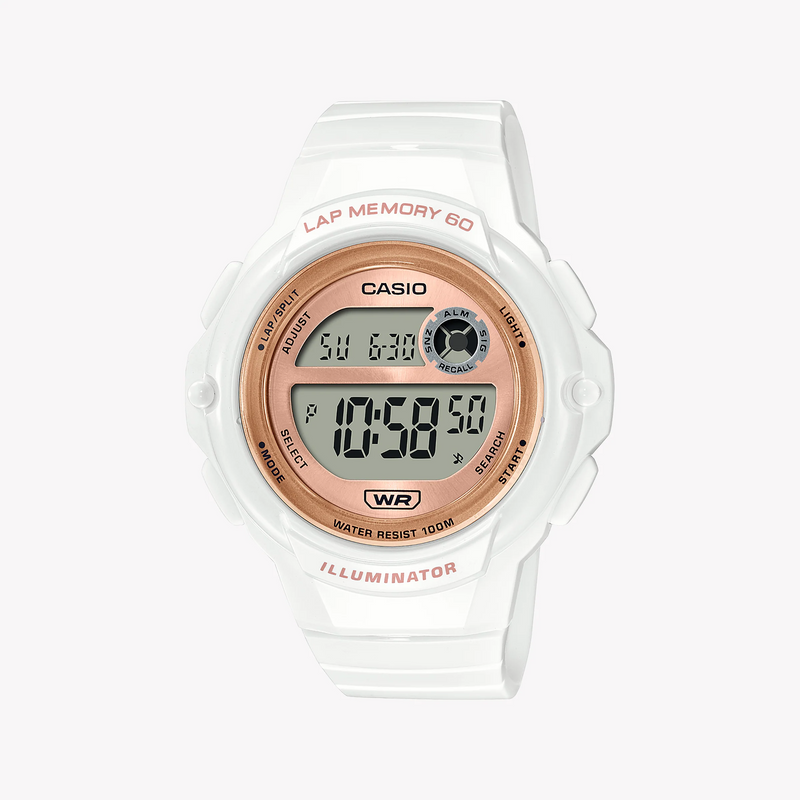 Casio Lws-1200h-7a2vdf Sporty Elegance - Unisex Timepiece With White Resin Band And Digital Display by i-watch