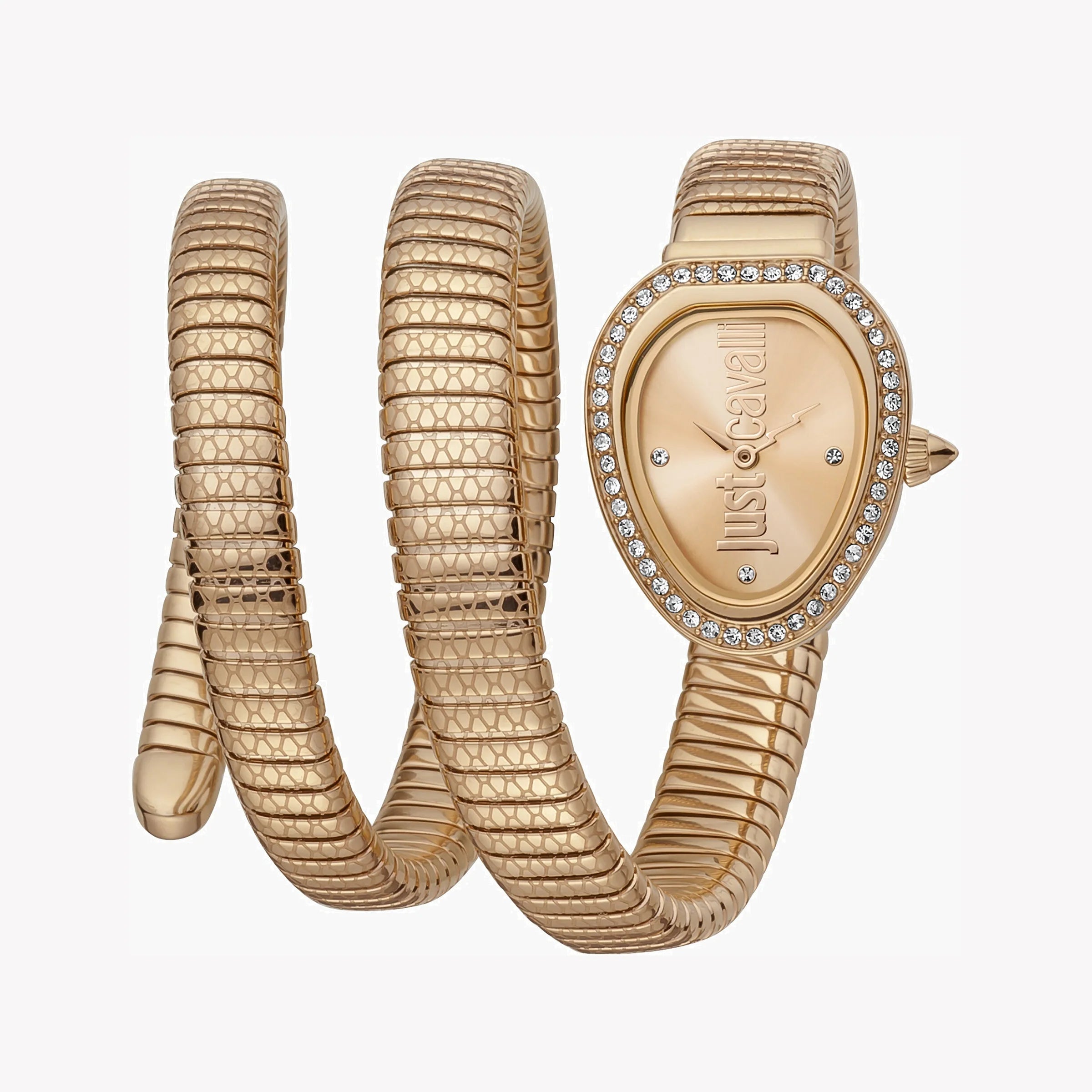 JUST CAVALLI Women's Watch with Rose Gold Stainless Steel Case and Rose Gold Stainless Steel Band