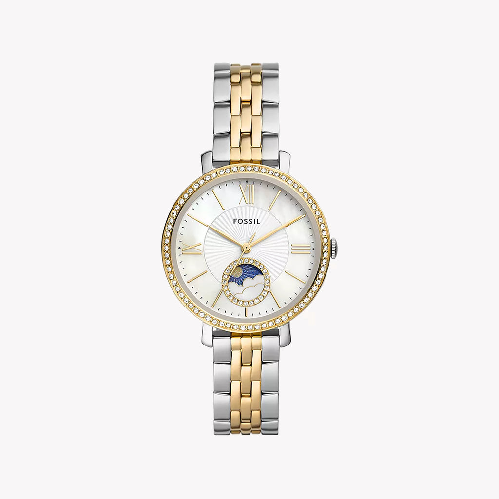 FOSSIL Women's Watch with Silver Stainless Steel Case and Silver / Gold Stainless Steel Band-i-Watch-5