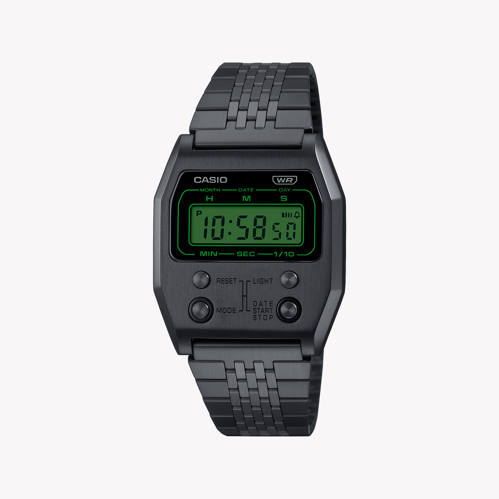 CASIO A1100B-1DF DYNAMIC DESIGN - SLEEK BLACK DIGITAL TIMEPIECE FOR ACTIVE LIFESTYLES