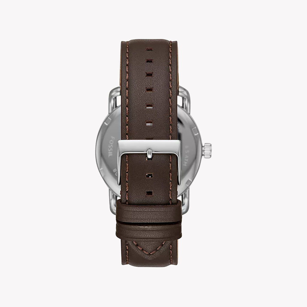 FOSSIL FS5663 TIMELESS ELEGANCE - MEN'S STAINLESS STEEL WATCH WITH BROWN LEATHER STRAP-i-Watch-3