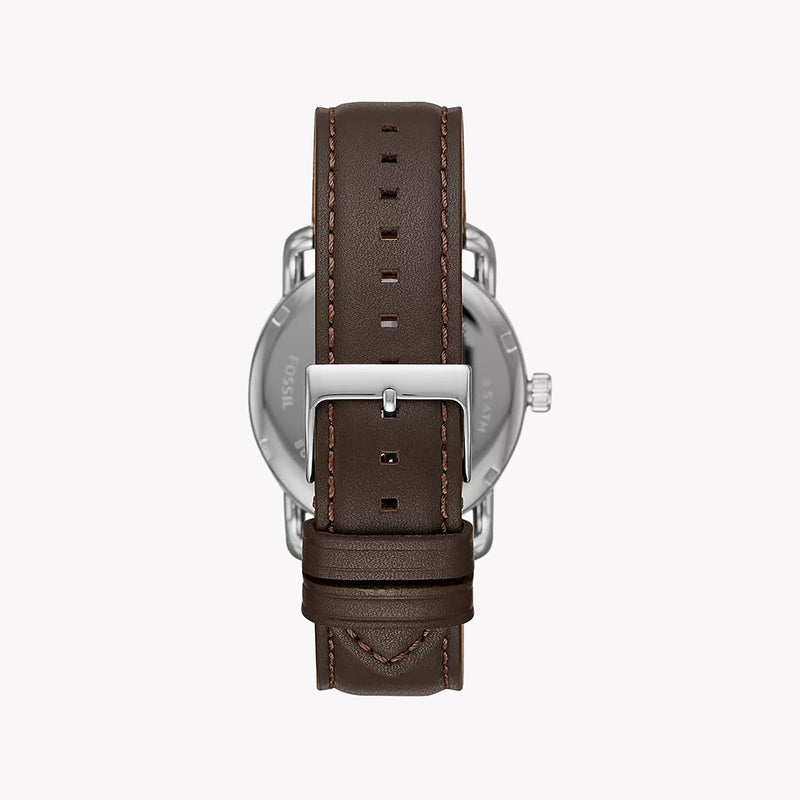 Fossil Men's Silver Stainless Steel, Brown Leather | Fs5663 by i-watch