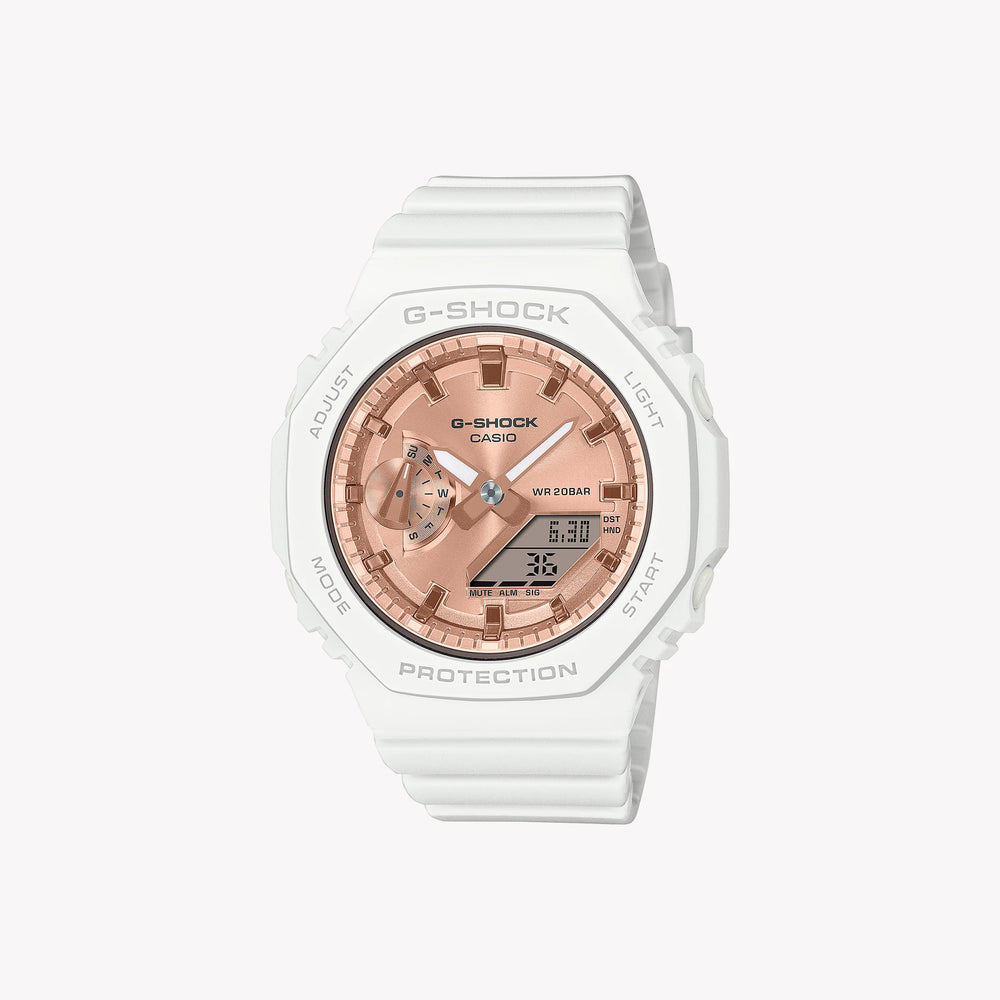 Casio Unisex Carbon & Resin Watch, White | Gma-S2100md-7aer by i-watch