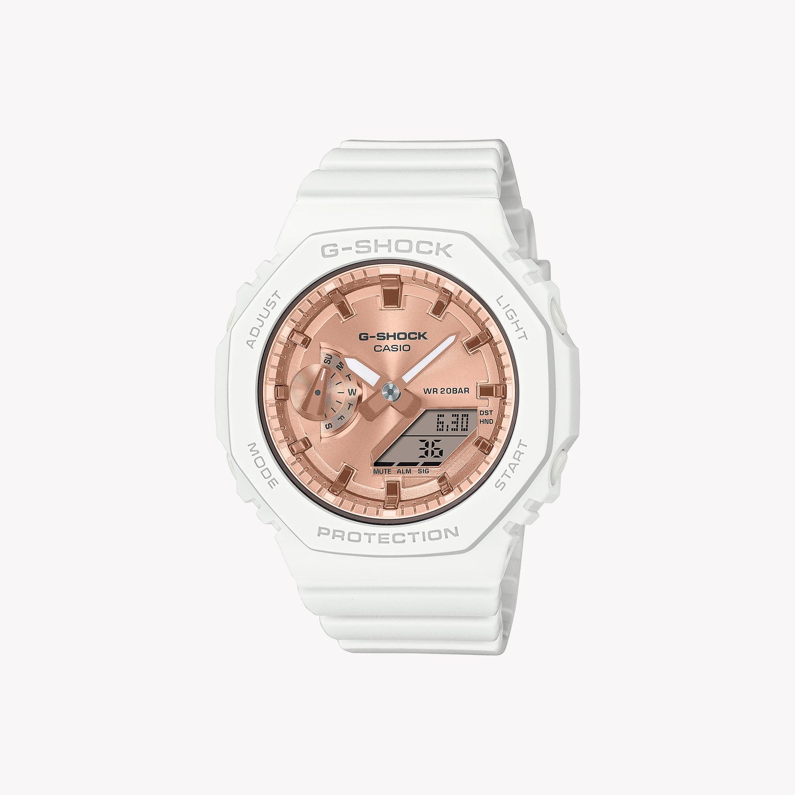 Casio Unisex Carbon & Resin Watch, White | Gma-S2100md-7aer by i-watch