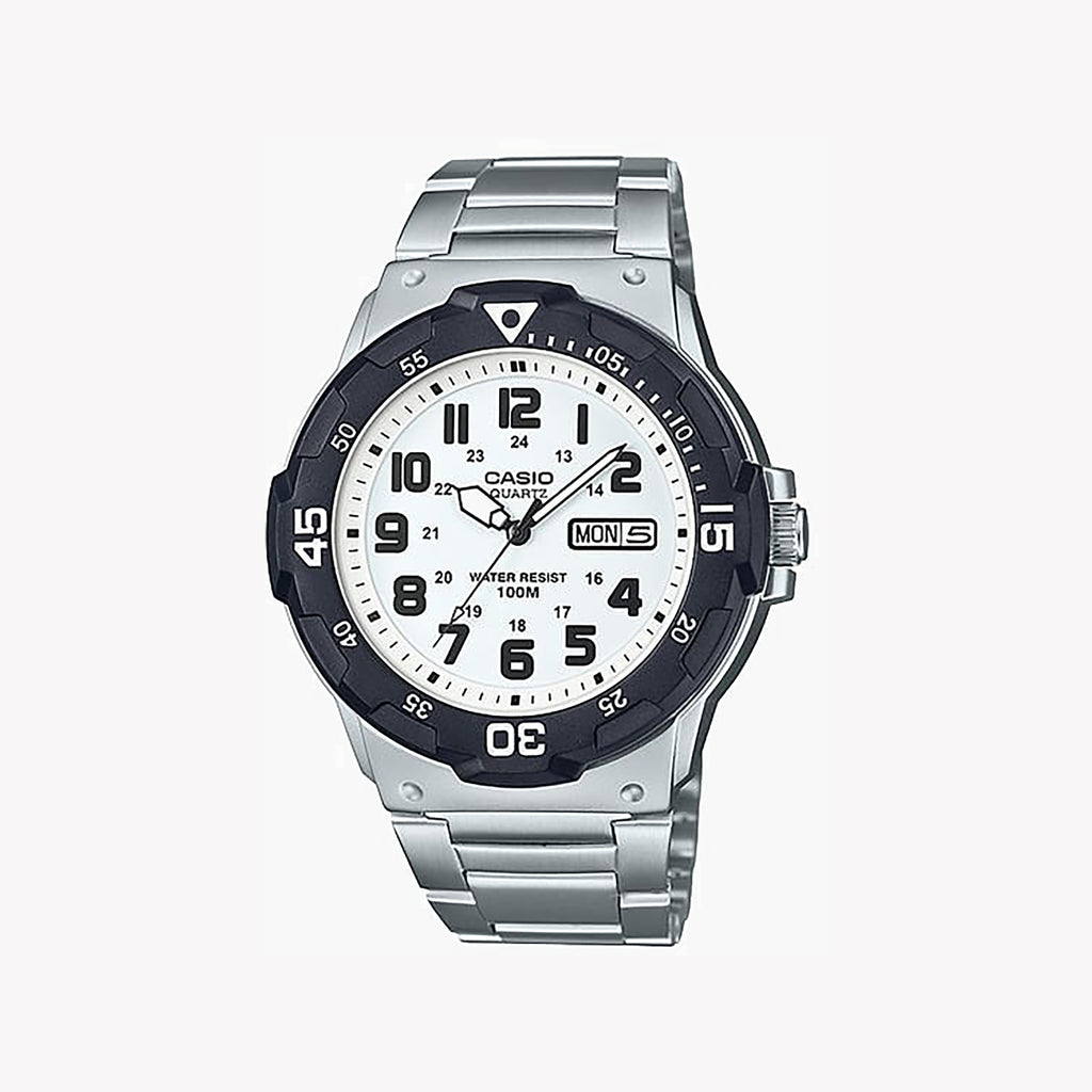 CASIO MRW-200HD-7BVDF ACTIVE CLASSIC - STAINLESS STEEL TIMEPIECE for Men with white dial and robust design