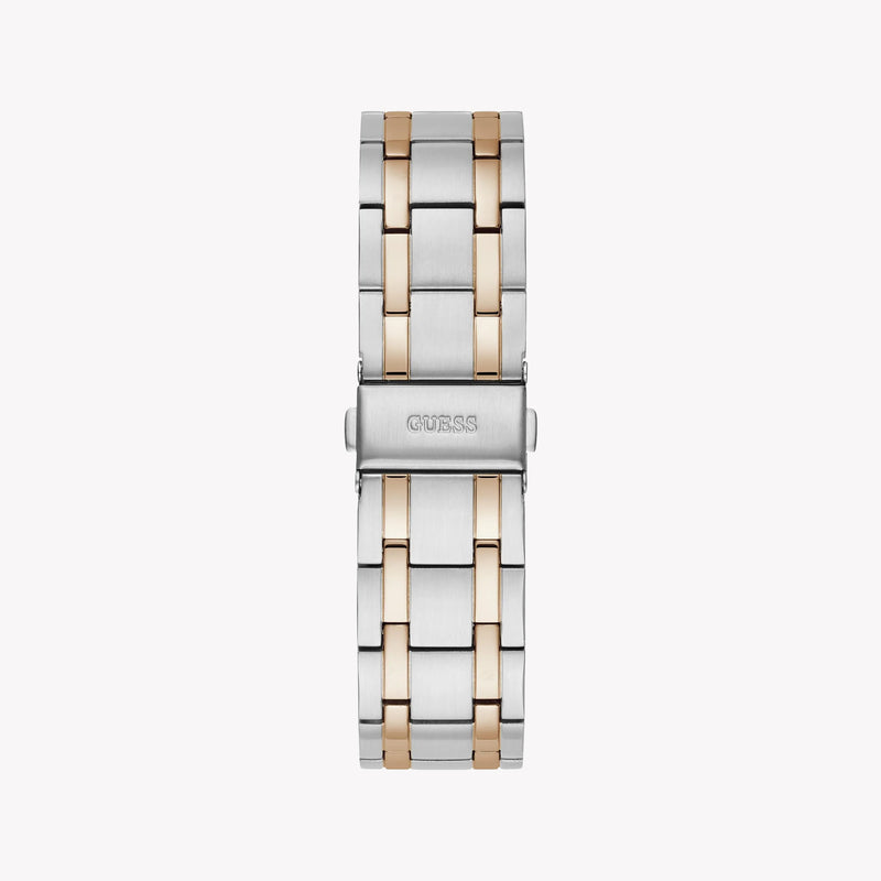 Guess Men's Silver/Rose Gold Watch, Blue Dial | Gw0330g3 by i-watch