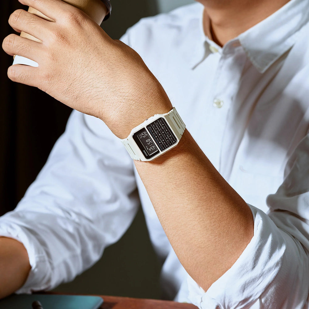 Casio Unisex White Resin Watch, Digital Display | Ca-53wf-8b