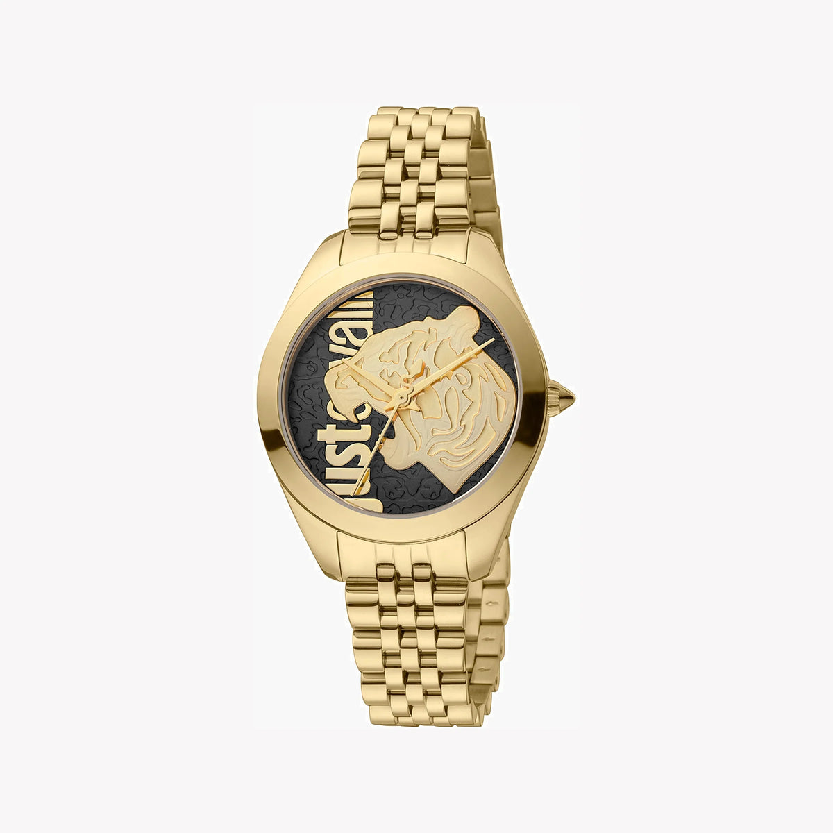 JUST CAVALLI Women's Watch with Gold Stainless Steel Case and Gold Stainless Steel Band