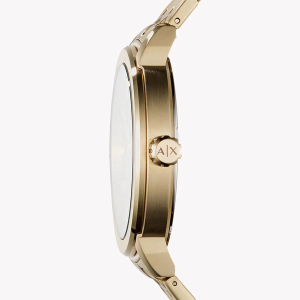 Armani Exchange Men's Gold Watch, Black Dial | Ax1456 by i-watch
