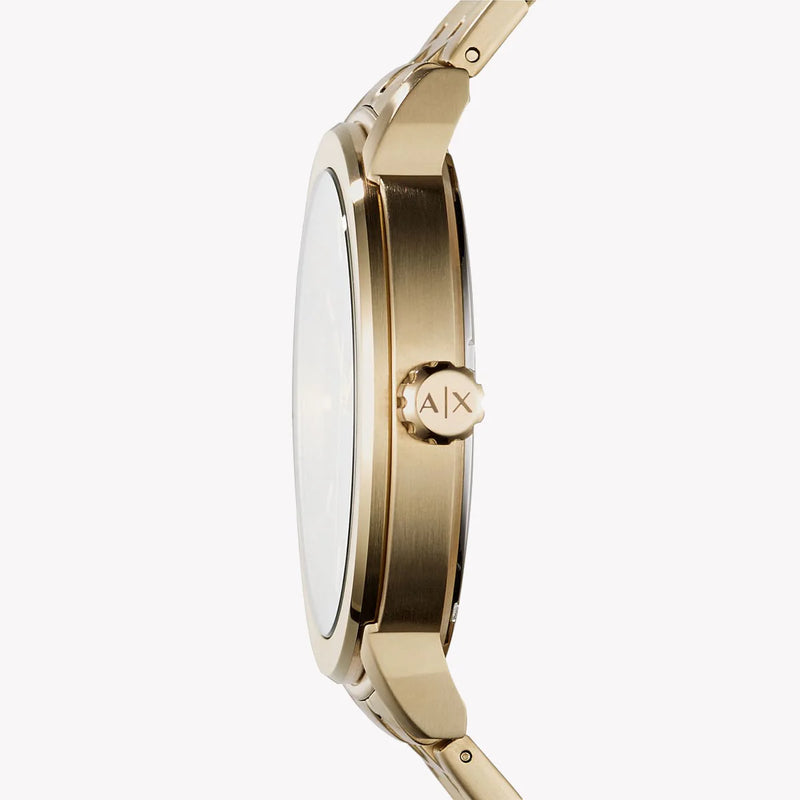 Armani Exchange Men's Gold Watch, Black Dial | Ax1456 by i-watch