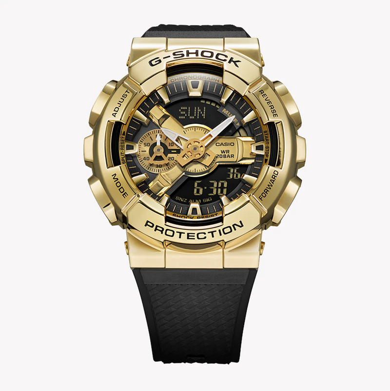 G-Shock Men's Gold & Black Watch, Resin Band | Gm-110g-1a9dr by i-watch