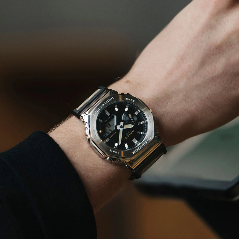 Casio G-Shock Gm-2100c-5adr Oak - Dynamic Olive Men's Watch With Sleek Silver Case And Black Dial by i-watch