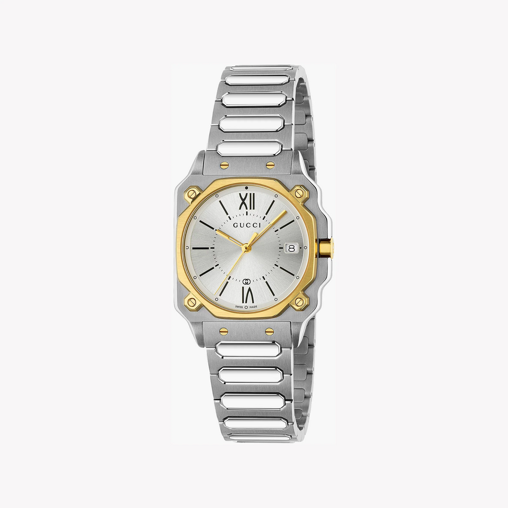 Gucci Men's Silver Stainless Steel Watch, Silver Dial | Ya166506 by i-watch