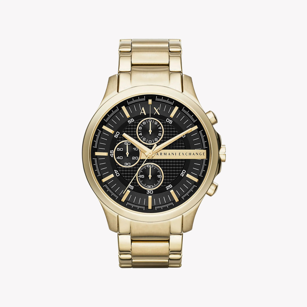 Armani Exchange Men's Gold Watch, Black Dial | Ax2137 by i-watch