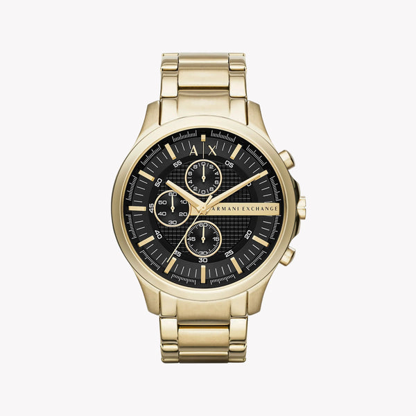Armani Exchange Men's Gold Watch, Black Dial | Ax2137 by i-watch