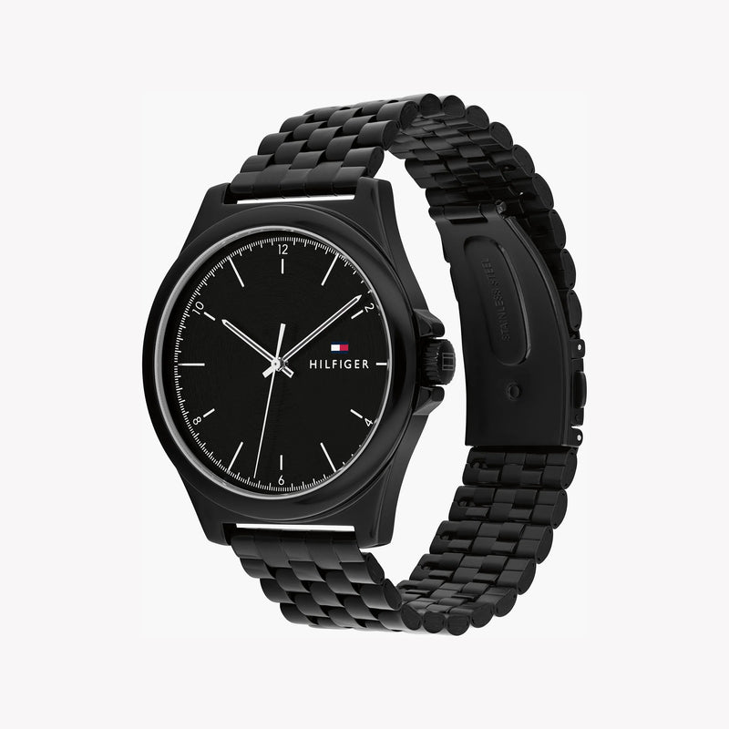 Tommy Hilfiger Men's Black Stainless Steel Watch | 1691637 by i-watch
