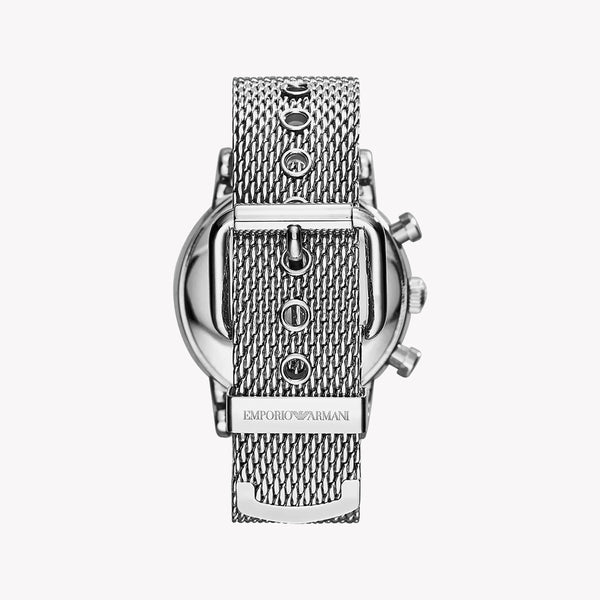 Emporio Armani Men's Silver Watch, Black Dial | Ar80062set by i-watch