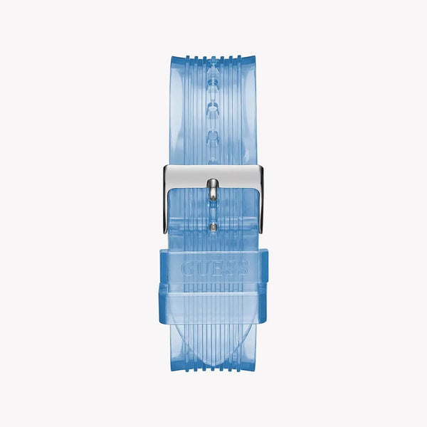 Guess Women's Blue Silicone Watch, Silver Case | Gw0409l1 by i-watch