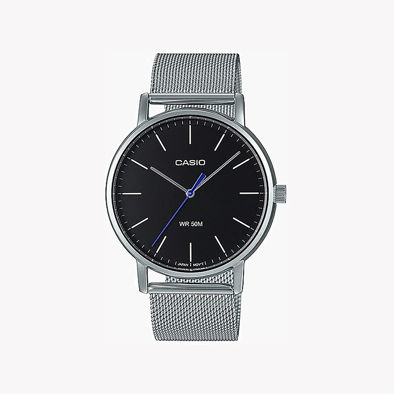 Casio Mtp-E171m-1evdf Bold & Versatile - Men's Stainless Steel Watch With Black Dial & Mesh Band by i-watch