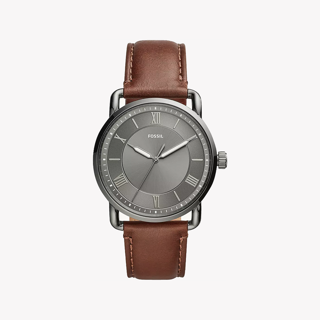 FOSSIL FS5664 TIMELESS ELEGANCE - MENS STAINLESS STEEL & LEATHER WATCH