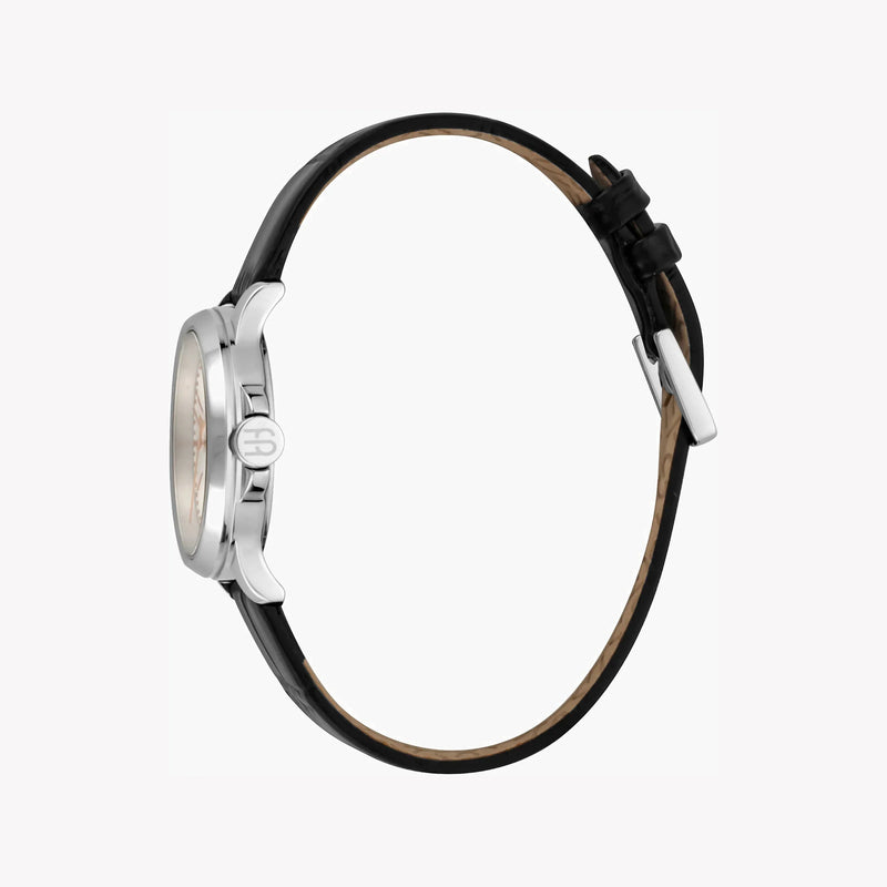 Esprit Women's Black Leather Watch, Silver Dial | ES1L144L2015 by i-watch
