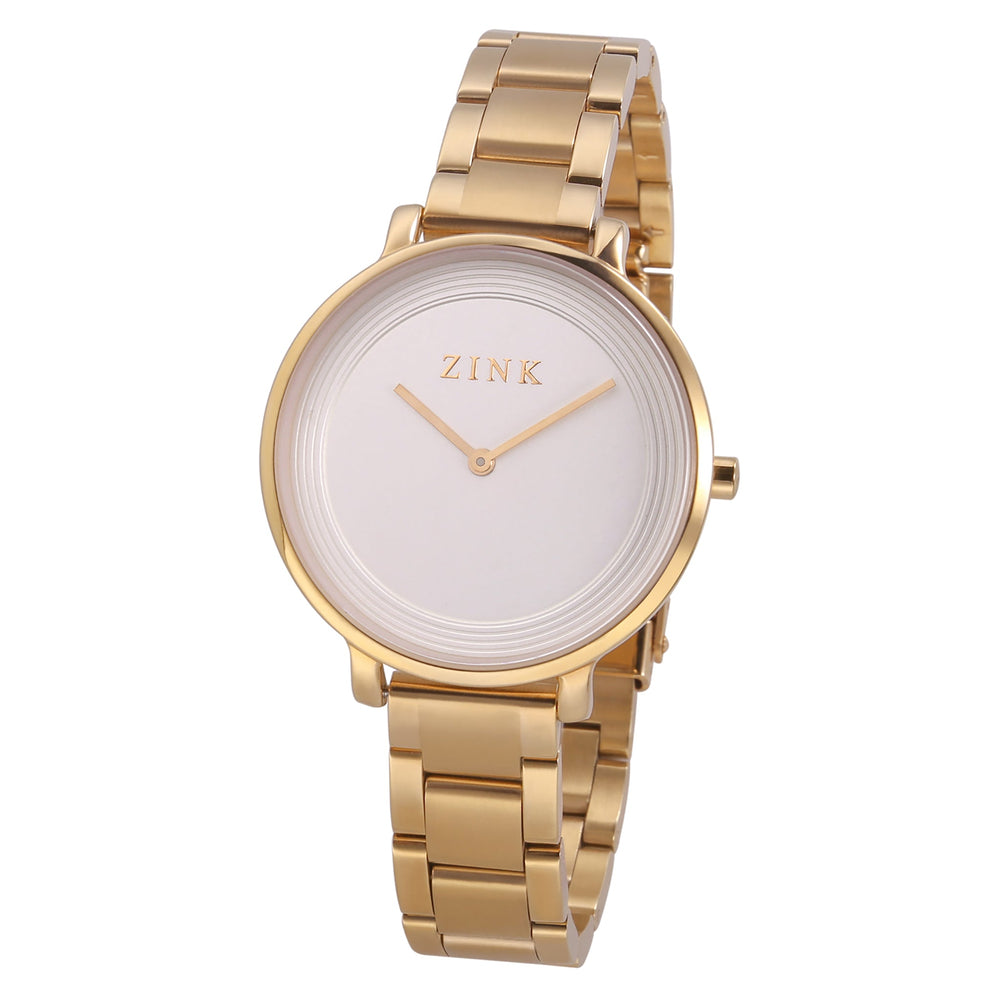 Zink Women's Watch With Gold Stainless Steel Case And Gold Stainless Steel Band by i-watch