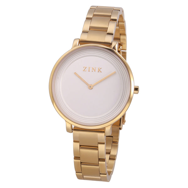 Zink Women's Watch With Gold Stainless Steel Case And Gold Stainless Steel Band by i-watch