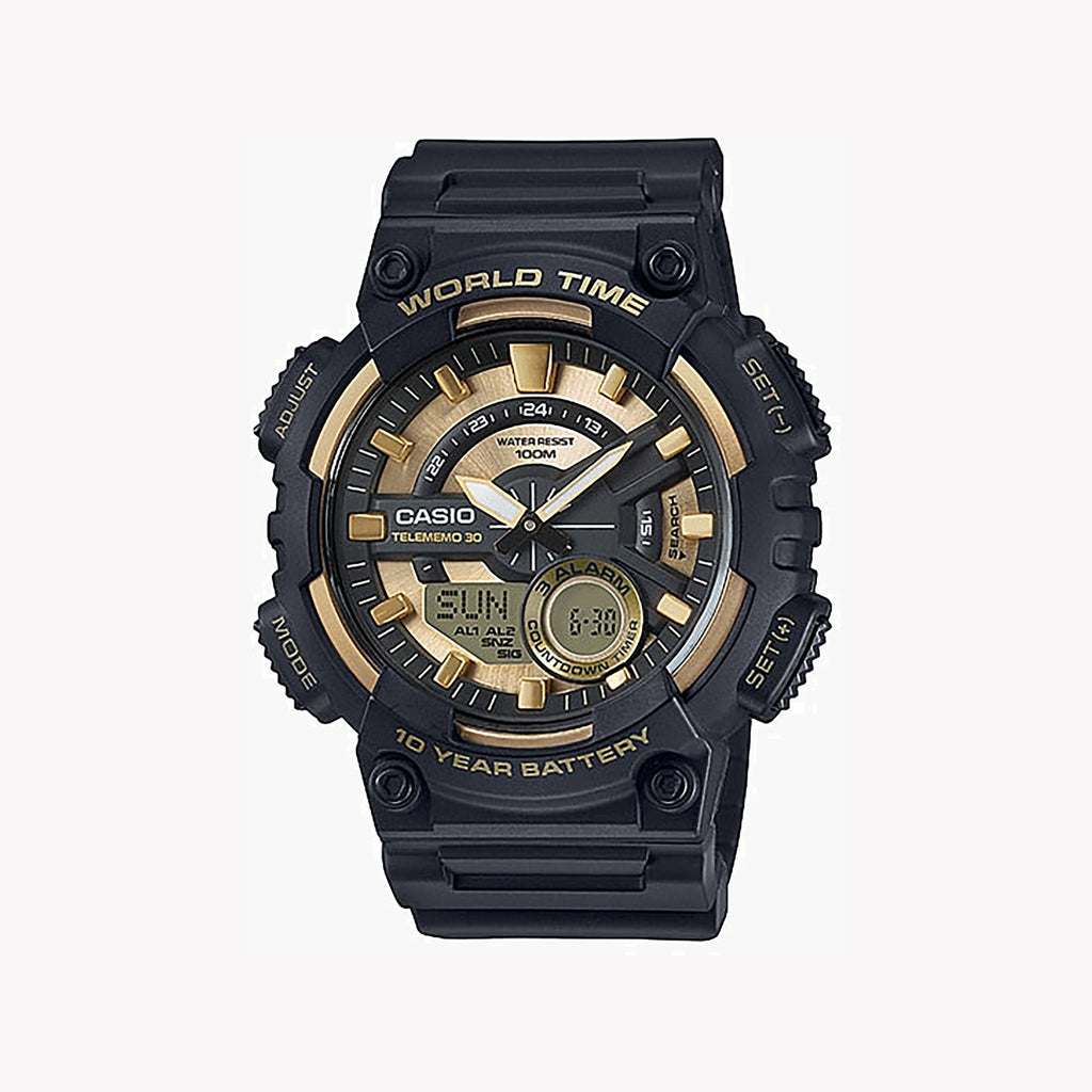 CASIO AEQ-110BW-9AVDF SPORTY ELEGANCE - RUGGED ADVENTURE-READY MEN'S WATCH with black resin band and striking digital display