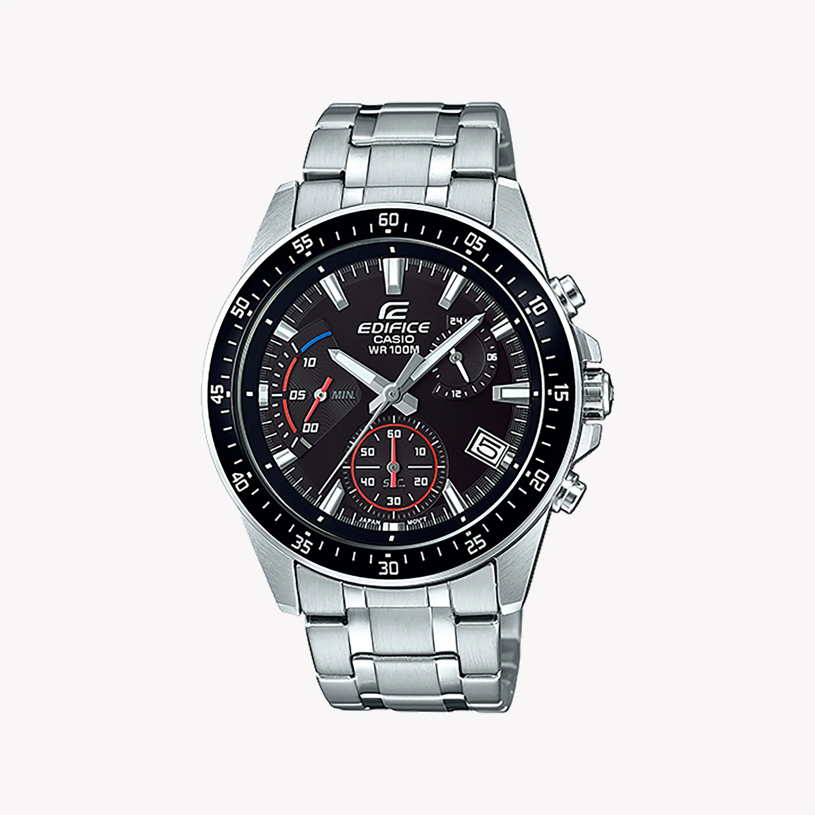 Casio Edifice Efv-540d-1avudf - Striking Elegance Men’S Watch With Black Dial & Stainless Steel Band by i-watch