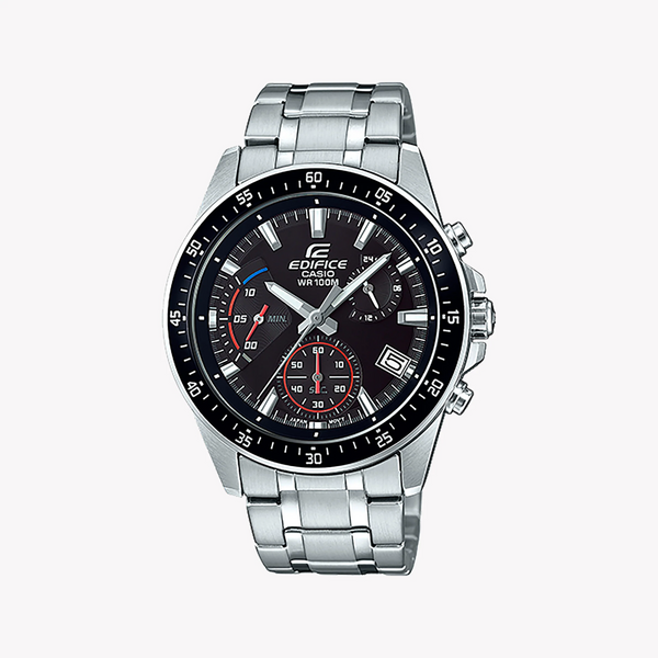 Casio Edifice Efv-540d-1avudf - Striking Elegance Men’S Watch With Black Dial & Stainless Steel Band by i-watch