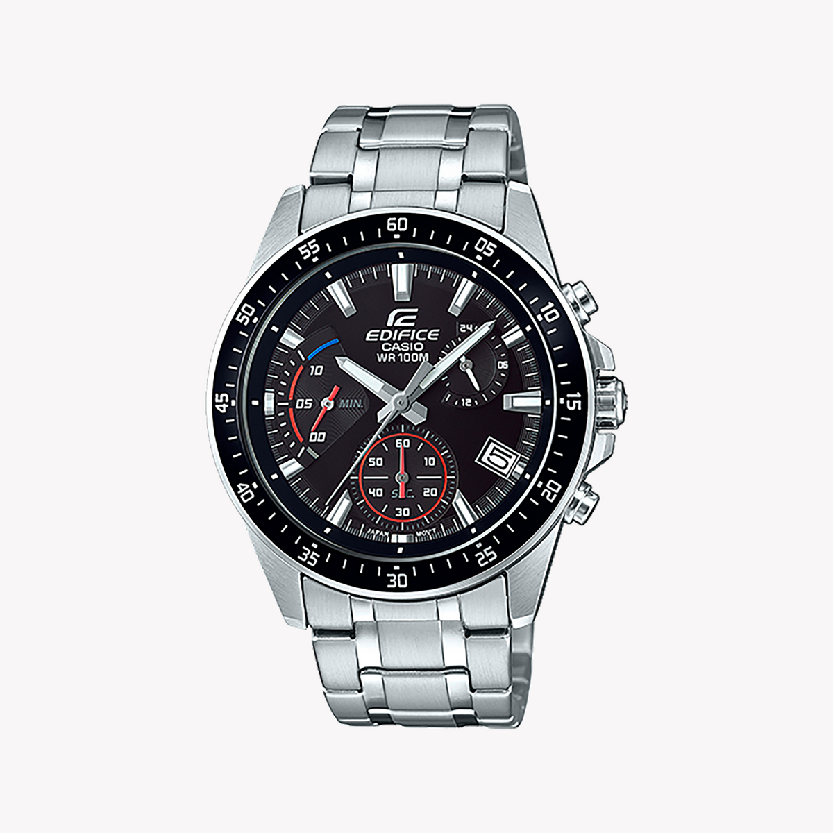 CASIO EDIFICE EFV-540D-1AVUDF - STRIKING ELEGANCE MEN’S WATCH WITH BLACK DIAL & STAINLESS STEEL BAND