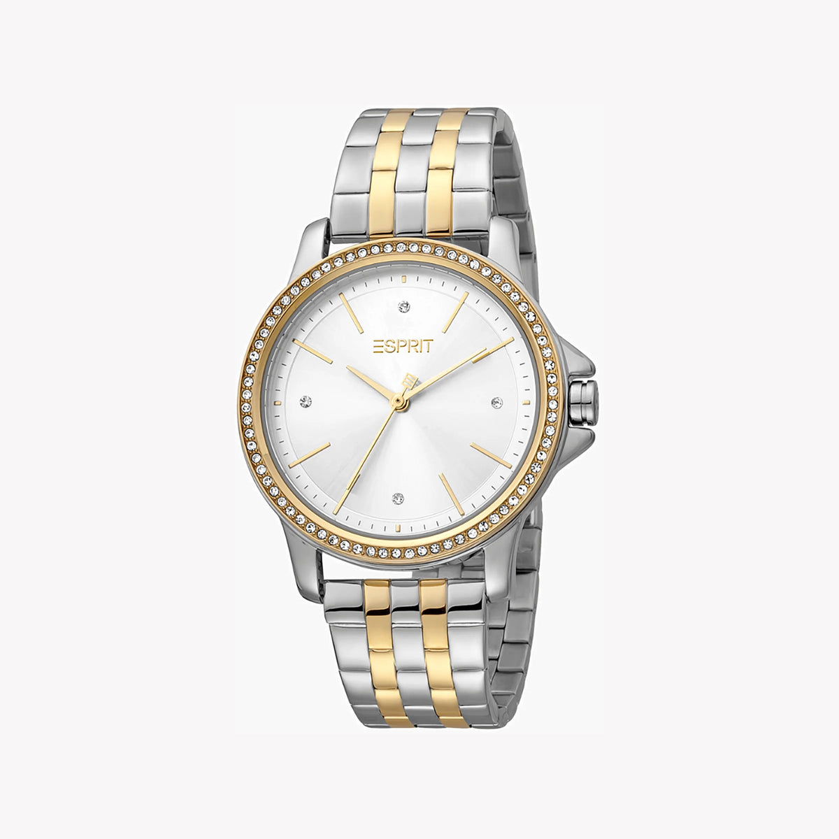 ESPRIT Women's Watch with Silver Stainless Steel Case and Silver & Gold Stainless Steel Band